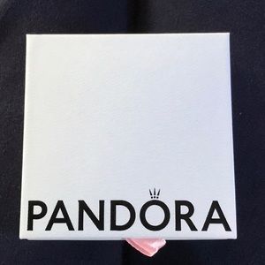 Pandora Black Braided Double Leather Charm Bracelet